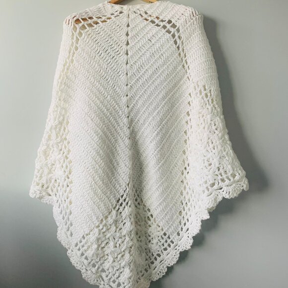 Handmade Boho Crochet Shawl Wrap Cardigan Wrap - Picture 2 of 7